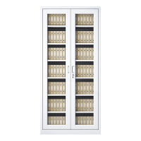 帅畅收纳柜财务档案柜资料柜加厚文件柜办公室带锁铁皮柜通玻柜七层