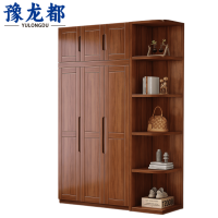豫龙都三门衣柜胡桃木个
