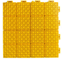瑾如云海 防滑地垫 镂空拼接地垫 H1黄色 34*34cm 平方米