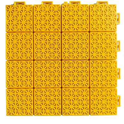 瑾如云海 防滑地垫 镂空拼接地垫 H1黄色 34*34cm 平方米