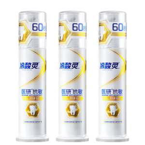 冷酸灵 医研抗敏 牙膏(天然薄荷)120g*3支