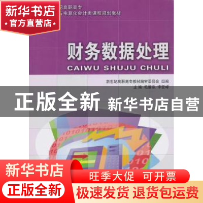 正版 财务数据处理 毛耀宗,李爱峰 主编 大连理工大学出版社 978