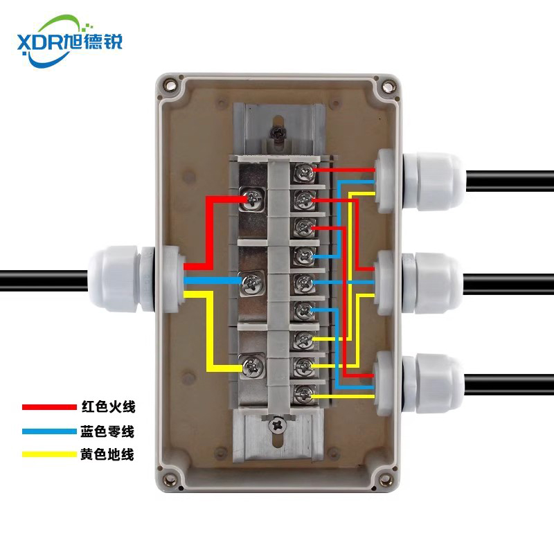 旭德锐 防水接线盒 F2一进三出/个
