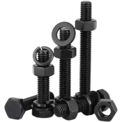 盛京联硕 高强度外六角螺丝螺母套装M6*30mm[螺栓+螺母+平弹垫]套