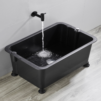  花勋拖把池阳台洗拖布地盆落地卫生间家用加厚塑料墩布池大号移动水池