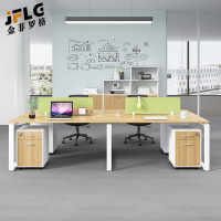 金菲罗格钢架职员桌含柜含椅