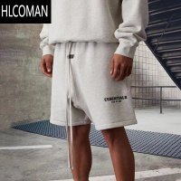 HLCOMANess复线原 高街美式潮 宽松小标植绒男女同款毛圈 短裤沙滩