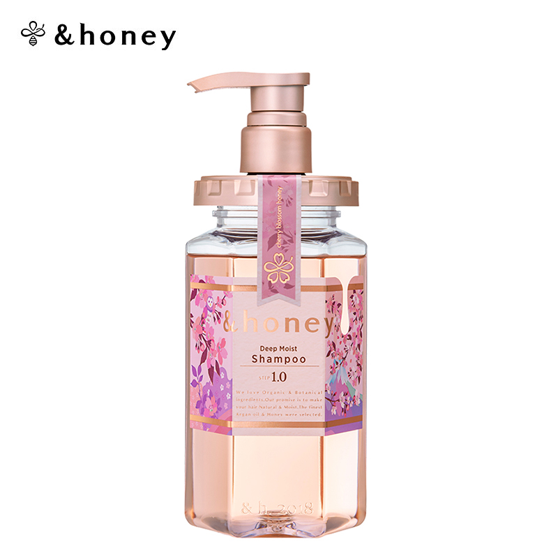 安蒂花子(&honey)洗发水日本进口水感丰盈樱花洗发水无硅油洗发露改善