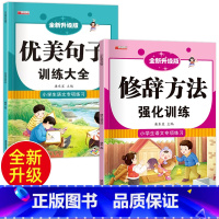 [全2册]优美句子+修辞手法训练 [正版]小学生成语大全专项训练 人教1-6年级成语积累本知识点词语近义词反义词大全重叠