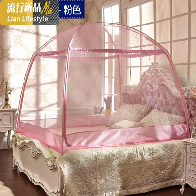 蒙古包蚊帐1.8m家用防蚊儿童防摔拉链1.5m2米床1.35学生宿舍纹账 三维工匠