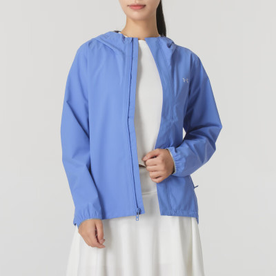 安德玛(UNDERARMOUR)女装 新款运动服户外休闲防风衣连帽梭织夹克外套开衫上衣1376067-495 ZP
