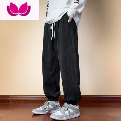 七斓美式高街痞帅工装裤子男款夏季束脚运动卫裤潮牌宽松休闲长裤