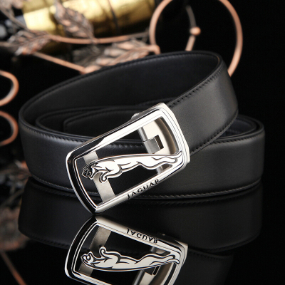 赫泽琼斯HEZZJONES豹头自动扣皮带男真皮腰带青年纯牛皮休闲裤带百搭商务潮男牛仔裤皮带
