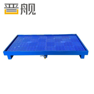 晋舰防渗漏金属托盘化学品油桶危废液体二次容器防泄漏中号带腿带滤网