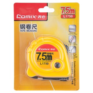 齐心 L1750 钢卷尺 7.5m 黄