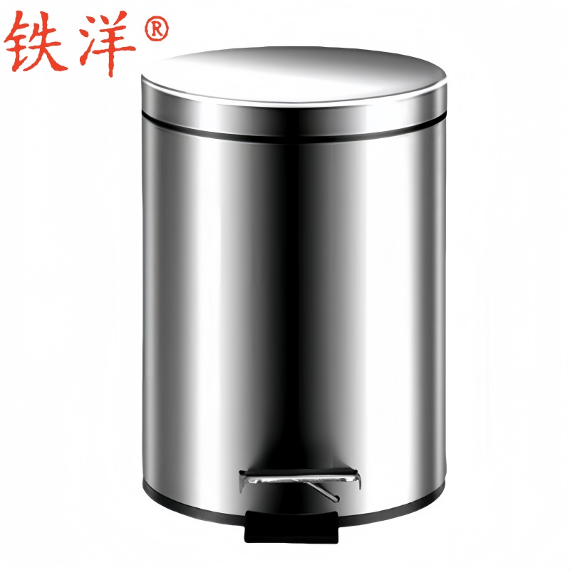 铁洋 不锈钢垃圾桶 8L加厚带缓降 个