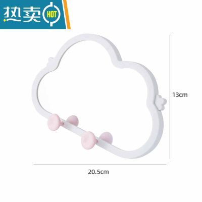 敬平云朵化妆镜梳妆镜子便携大号公主镜网红简约随身宿舍桌面手机支架便携式用镜 粉色