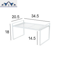 厨房橱柜内分层置物架柜子台面分隔板放锅架碗架桌面水下收纳架 三维工匠