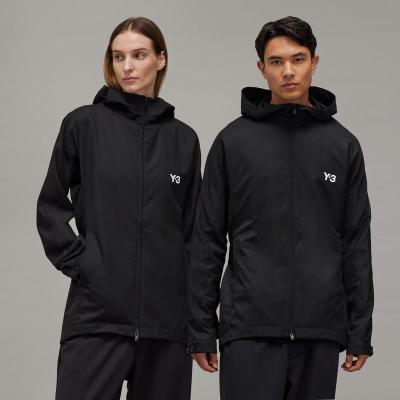 阿迪达斯(adidas)Y-3女士运动夹克羊毛连帽上衣经典与现代结合pre