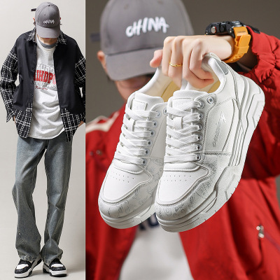 20266春季小白鞋新款韩版ins男学生厚底增高运动板鞋休闲街拍_697