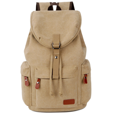NEWLAKE复古背包时尚潮流电脑帆布双肩包男士休闲大学生书包男旅行大容量旅行包