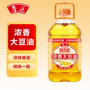 鲁花 食用油 浓香大豆油 非转基因5L