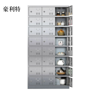 豪利特304不锈钢食堂带锁餐具柜24门碗柜钥匙锁1800*900*350
