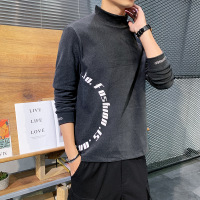 长袖T恤男士 双面德绒秋冬季新款保暖打底衫印花衣服潮牌男装
