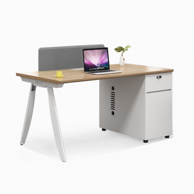 易企采 单人位120*60CM办公桌组合财务电脑桌钢架办公室卡座简约现代职员工位桌