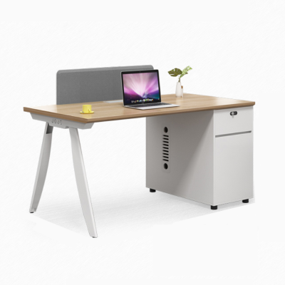 易企采 单人位120*60CM办公桌组合财务电脑桌钢架办公室卡座简约现代职员工位桌