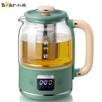 小熊养生壶迷你多功能保温电水壶家用办公煮茶器0.8升YSH-C08T1绿色(304不锈钢)