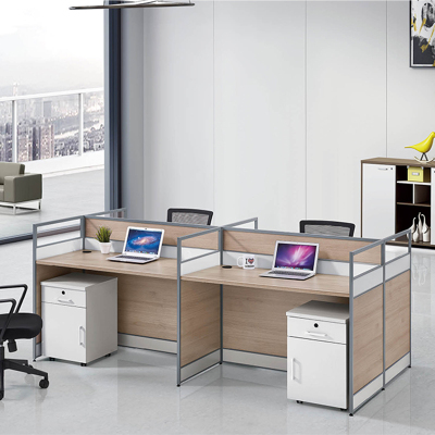臻远 ZY-PFGW-05 员工办公桌现代简约屏风工位卡座职员电脑桌直台四人位A