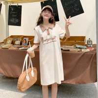 [2.5折价70.9元叠加优惠券]唐狮白色Polo连衣裙女新款裙子女夏季小个子短袖学院风气质女装w