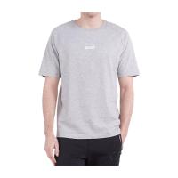 Hugo boss男款圆领短袖T恤棉质舒适休闲简约徽标设计平直下摆上衣 男装