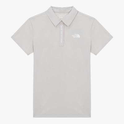 THE NORTH FACE女士冰绿色短袖polo衫透气运动休闲T恤