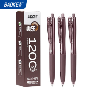宝克(BAOKE)PC1936 0.5mm大墨王中性笔 升级加大墨量美乐系列 6支/盒 1盒