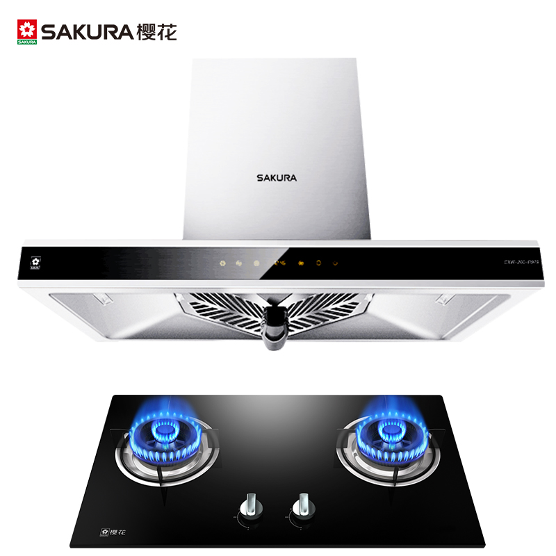 樱花(sakura)欧式触控式静音除味抽油烟机燃气灶烟灶套餐cxw-200-r979