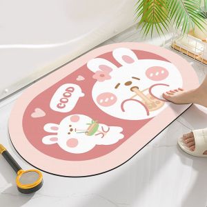 [补贴10%]小清新硅藻泥软地垫浴室卫生间厕所门口吸水防滑脚垫进门入户地毯 60*90CM(入户大门口)