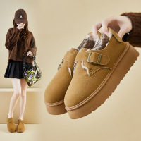 加绒雪地靴女冬季新款学生ins韩版保暖厚底休闲鞋棉鞋