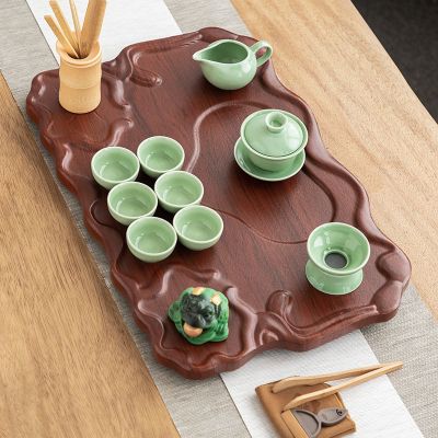 茶盘家用大号小型茶桌功夫茶具办公套装简约长方形小茶台茶海直排