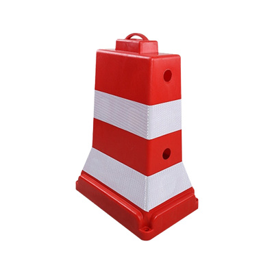 臻远ZY5072429雪糕桶堆叠式水马隔离墩防撞反光警示方墩道路安全防护路锥 PE红体白膜
