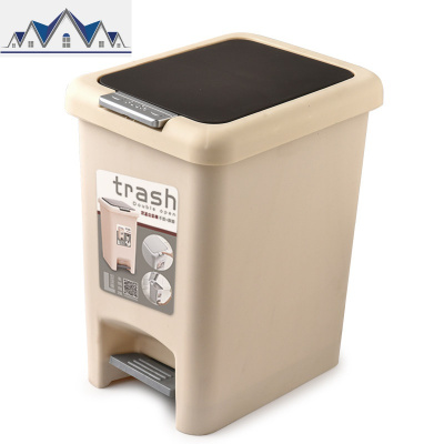 家用带盖垃圾桶厕所卫生间厨房客厅大小号简约脚踩卧室拉圾筒 三维工匠