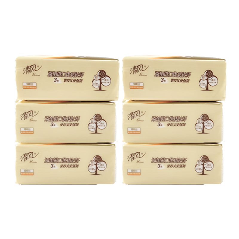 清风 萌宠系列亲肤抽纸6联包