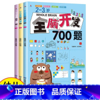 2-3岁全脑开发700题全三册 [正版]全脑开发700题2-3-4-5-6岁游戏幼儿专注力 儿童智力开发 思维训练 幼儿