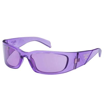 普拉达(PRADA)女士透明紫晶蝴蝶款全框太阳镜时尚百搭配饰潮人眼