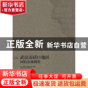 正版 武汉市硚口地区国有企业调查 杨卫东,许以洪编著 湖北人民