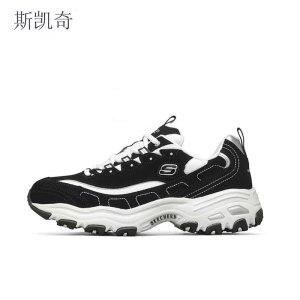 斯凯奇经典减震耐磨厚底老爹鞋休闲运动鞋 52675-BKW