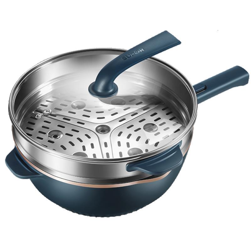 苏泊尔(SUPOR) 电炒锅家用不粘锅电热多功能火锅宿舍电蒸锅炒菜炖煮一体煎炒锅CJ32A825 32cm大口径 5L