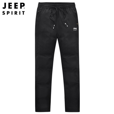 JEEP SPIRIT吉普男装羽绒裤男秋冬加厚保暖防寒裤白鸭绒棉裤
