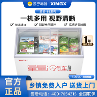 星星(XINGX) SD/SC-380BE 380升展示柜卧式冷藏冰柜商用全冷冻冷藏展示柜 超市卖场组合柜大容量